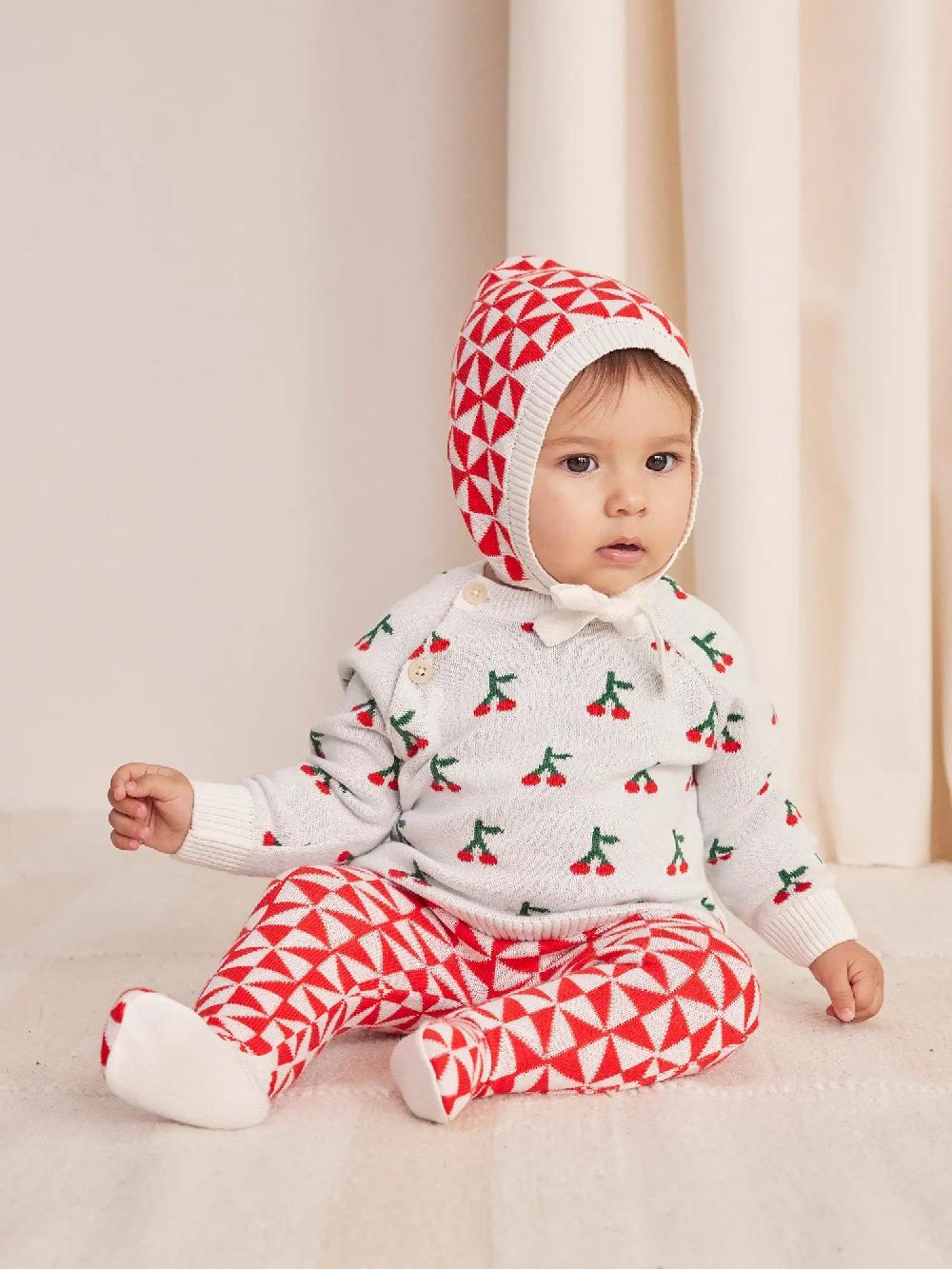 Bobo choses Cherry all over knitted gift set Liquidación