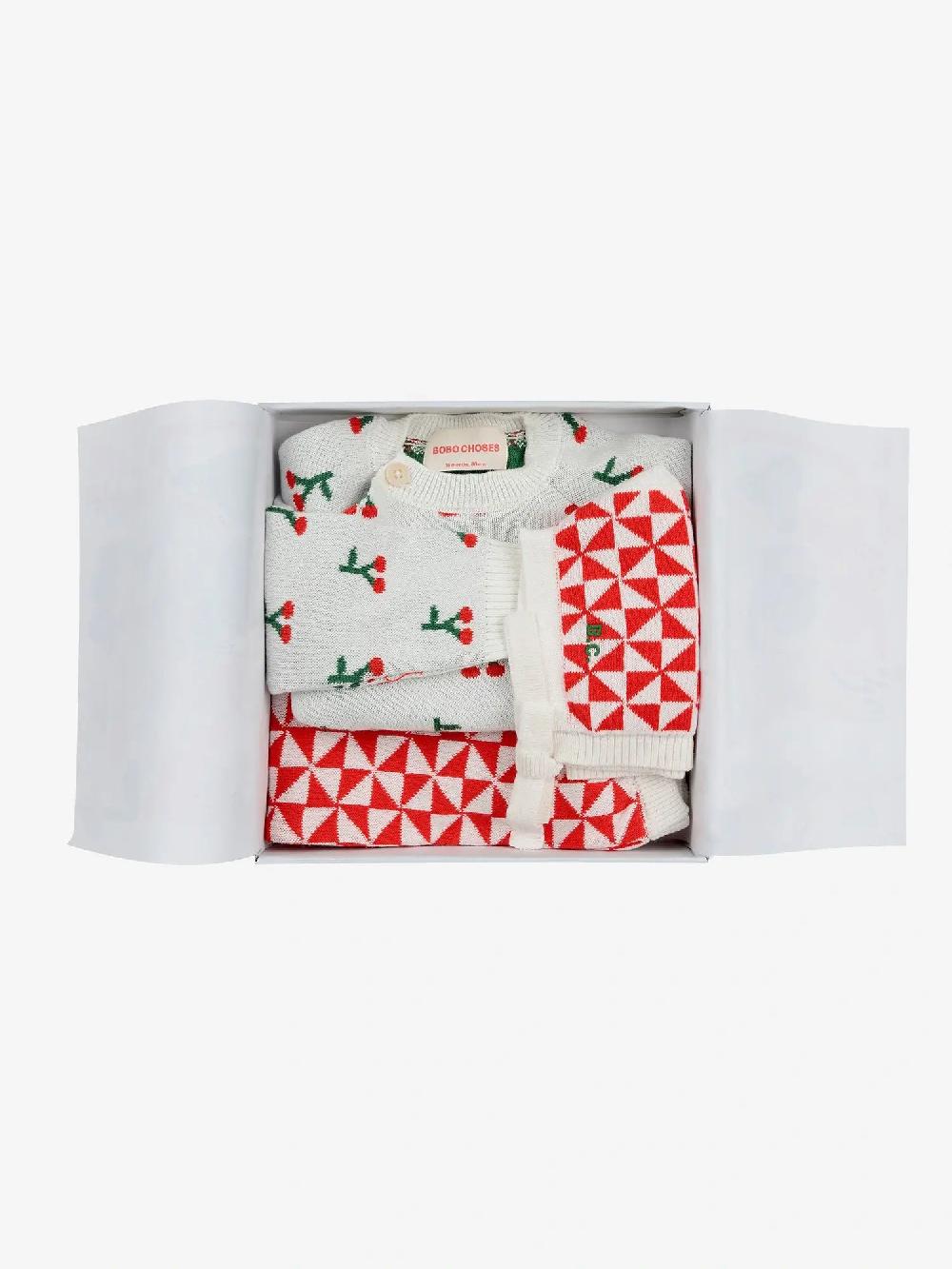 Bobo choses Cherry all over knitted gift set Liquidación