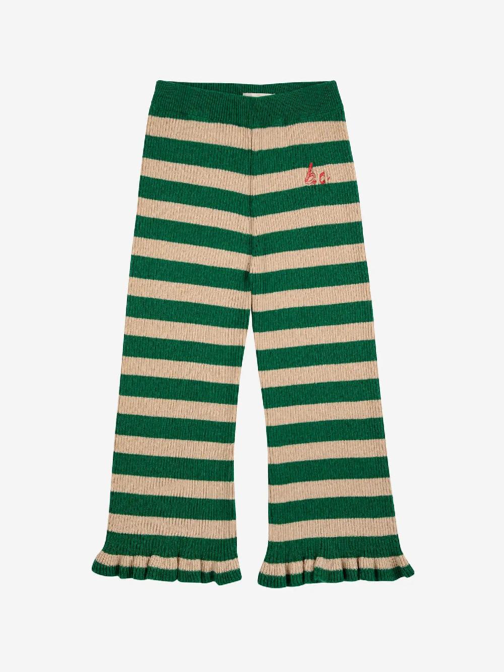 Bobo choses BC stripes knitted ruffle pants Liquidación
