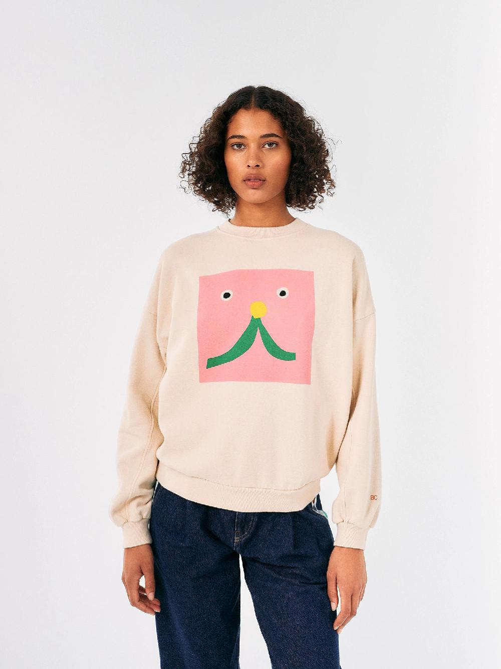 Bobo choses Abstract Cat Smile print sweatshirt