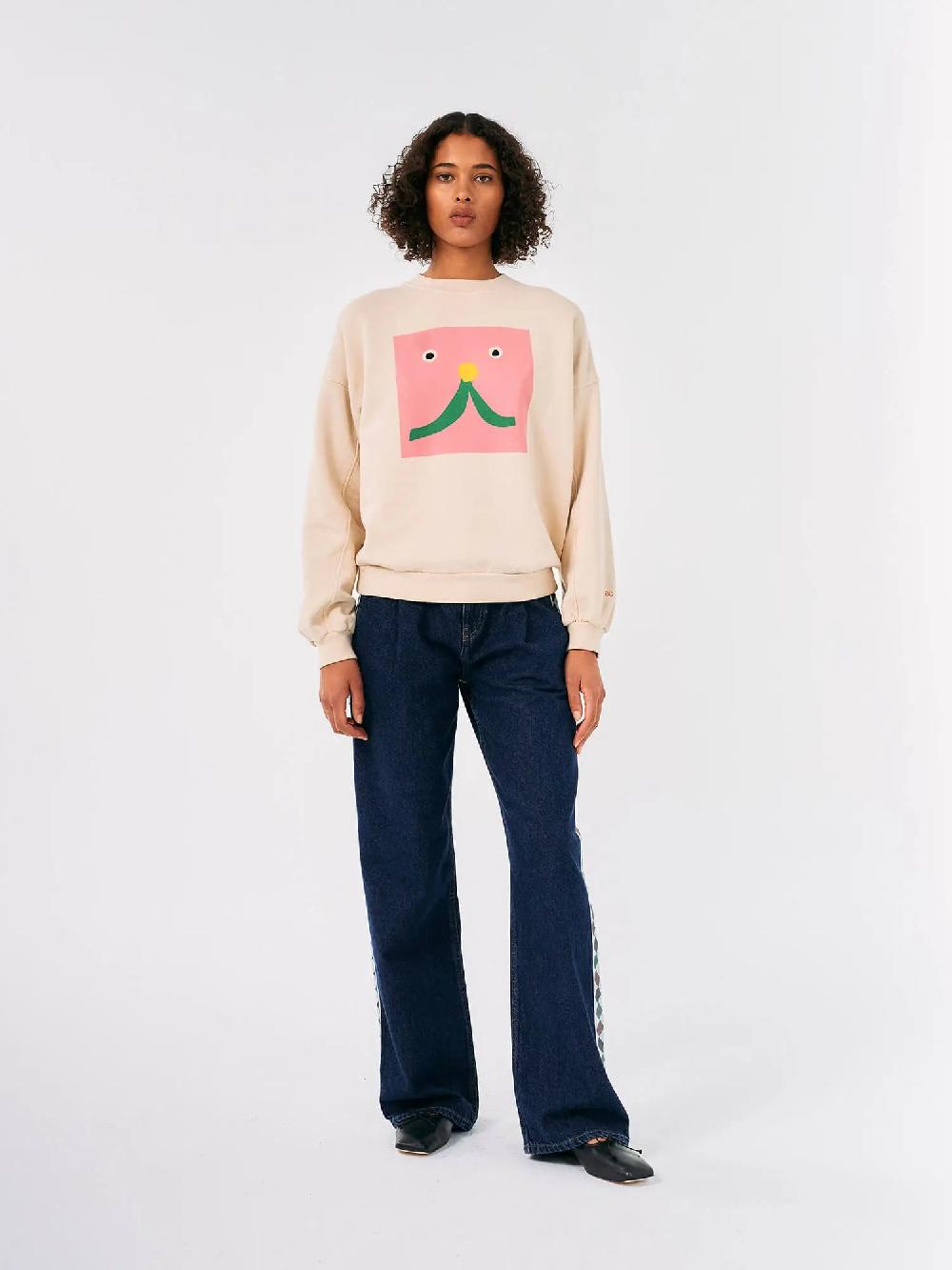 Bobo choses Abstract Cat Smile print sweatshirt Precio de fábrica