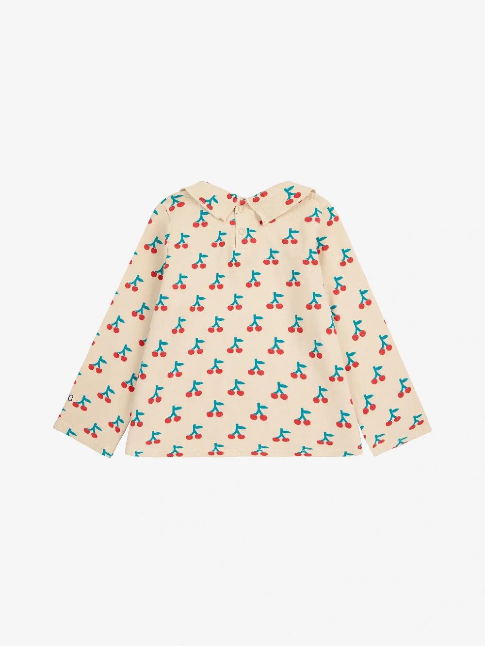 Bobo choses Cherry all over collar T-shirt Promoción trimestral