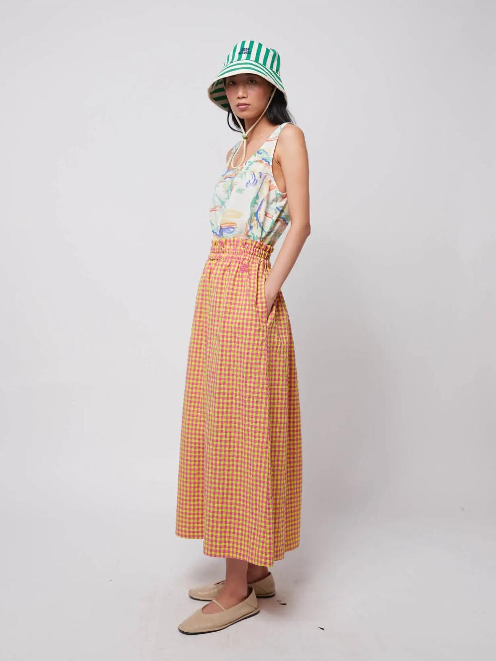 Bobo choses Vichy evasé skirt