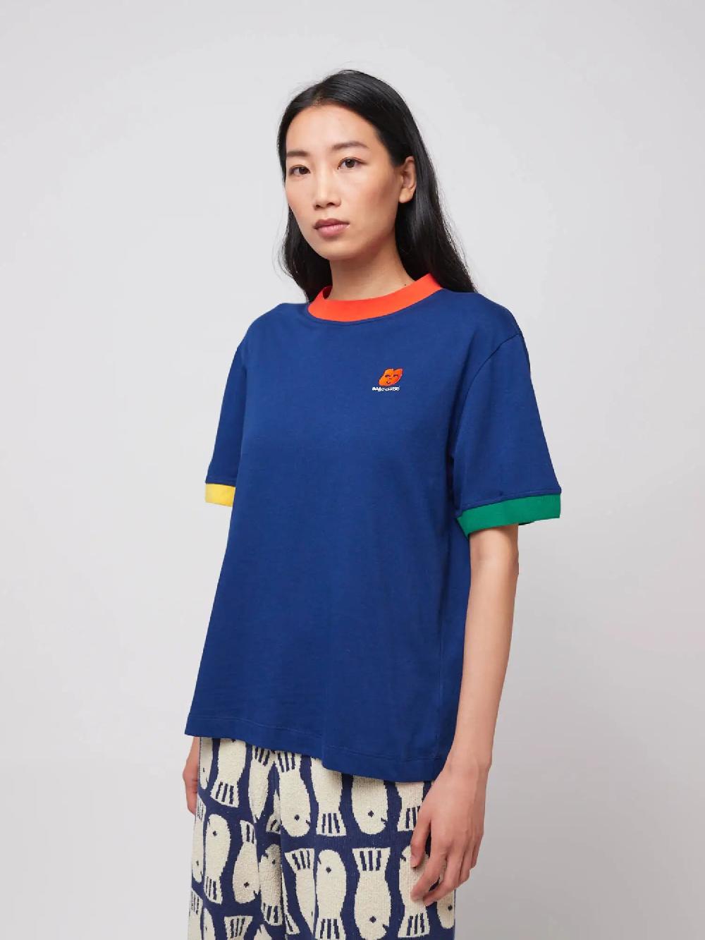 Bobo choses Logo embroidery color block T-shirt Grandes ahorros