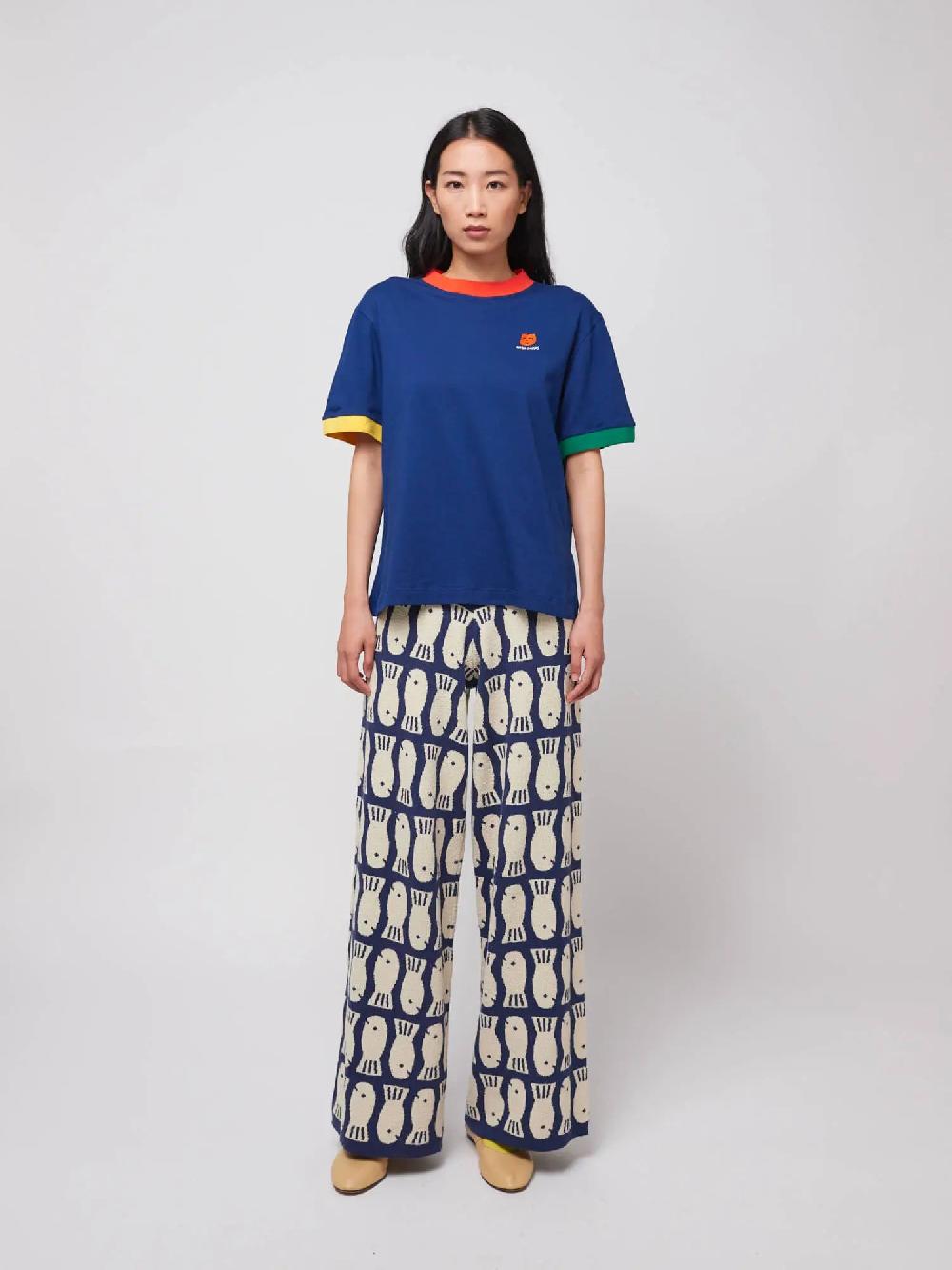 Bobo choses Logo embroidery color block T-shirt Grandes ahorros