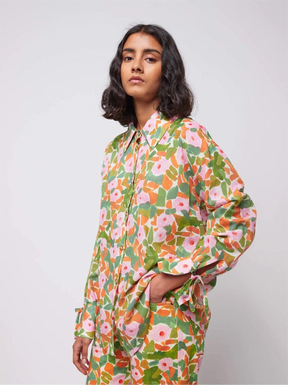 Bobo choses Floral print relaxed shirt