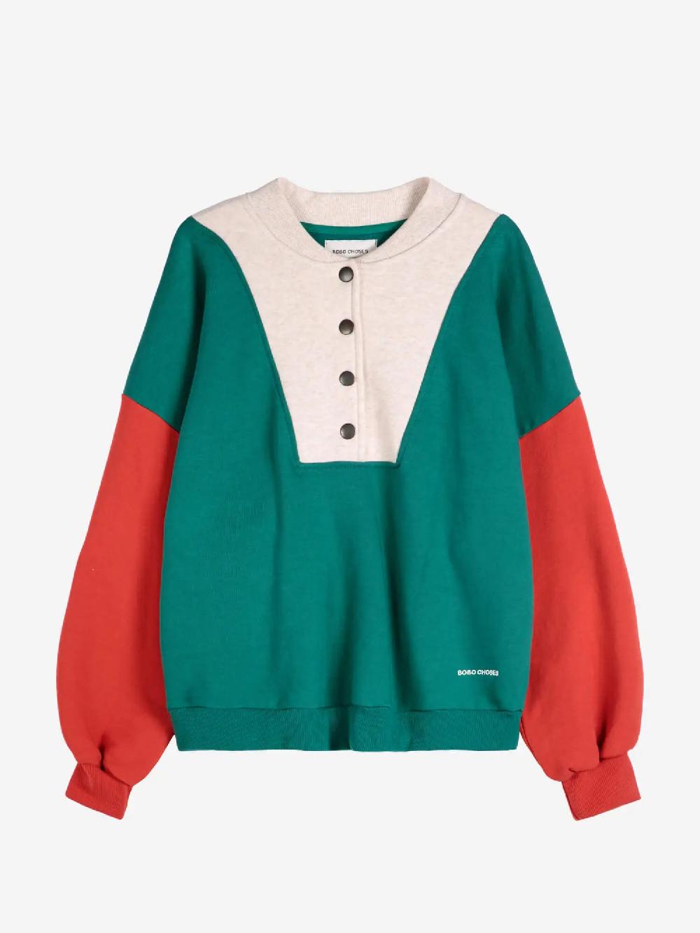 Bobo choses Color block drop shoulder sweatshirt Los más vendidos