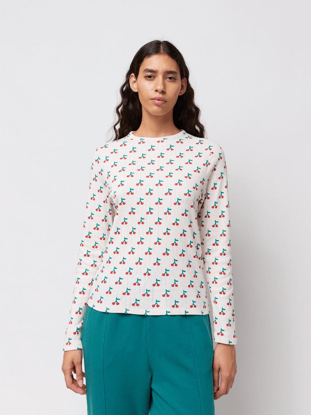 Bobo choses Cherry printed straight fit T-shirt Ventas relámpago