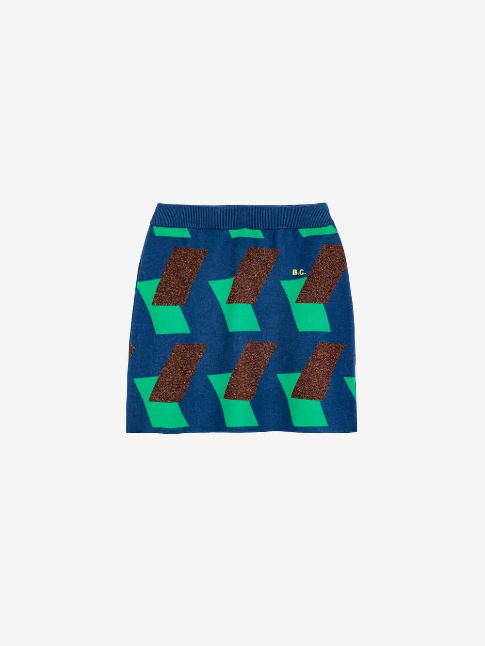 Bobo choses Multicolour checked jacquard knitted mini skirt Rebajas online