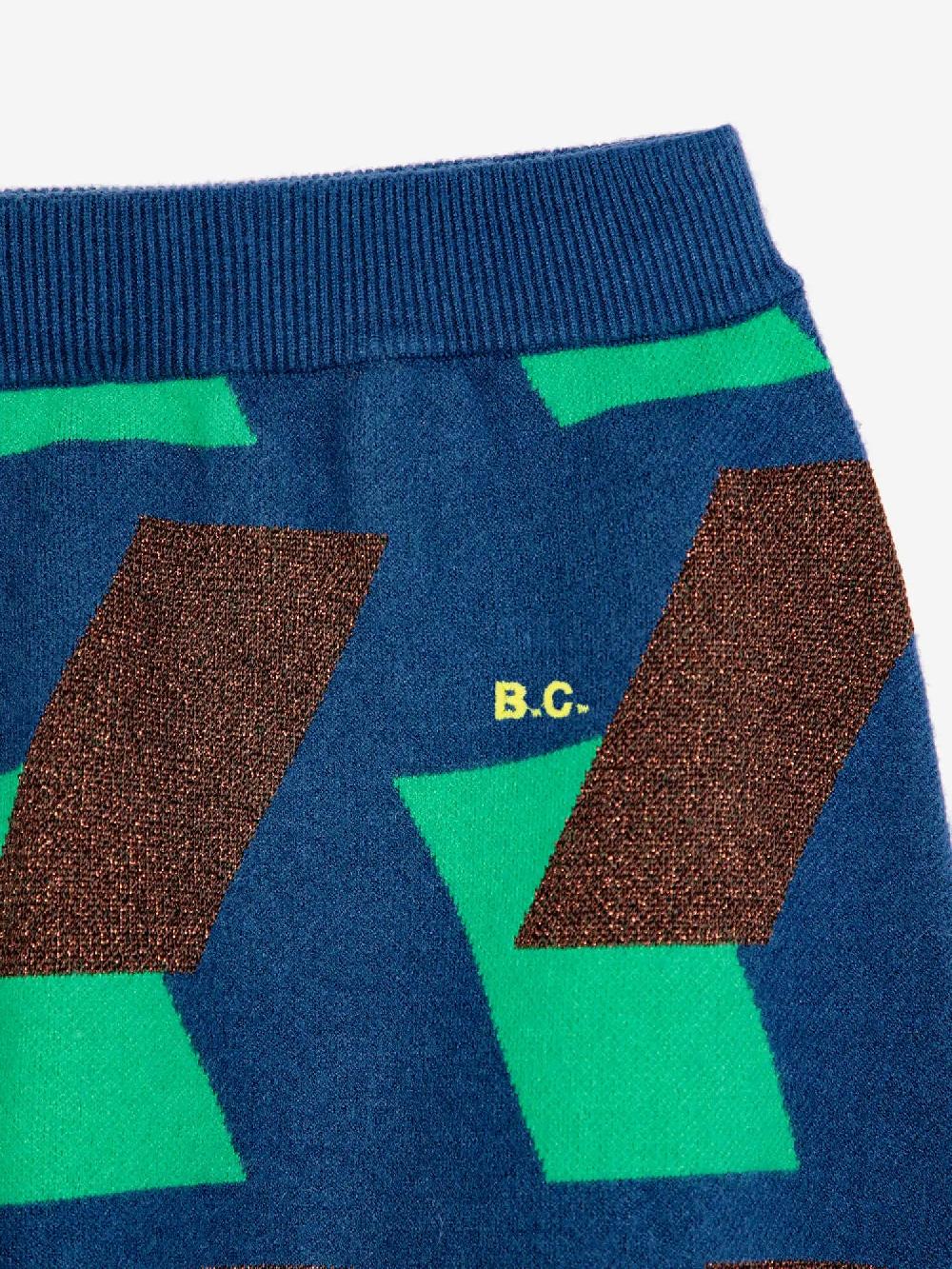 Bobo choses Multicolour checked jacquard knitted mini skirt Rebajas online