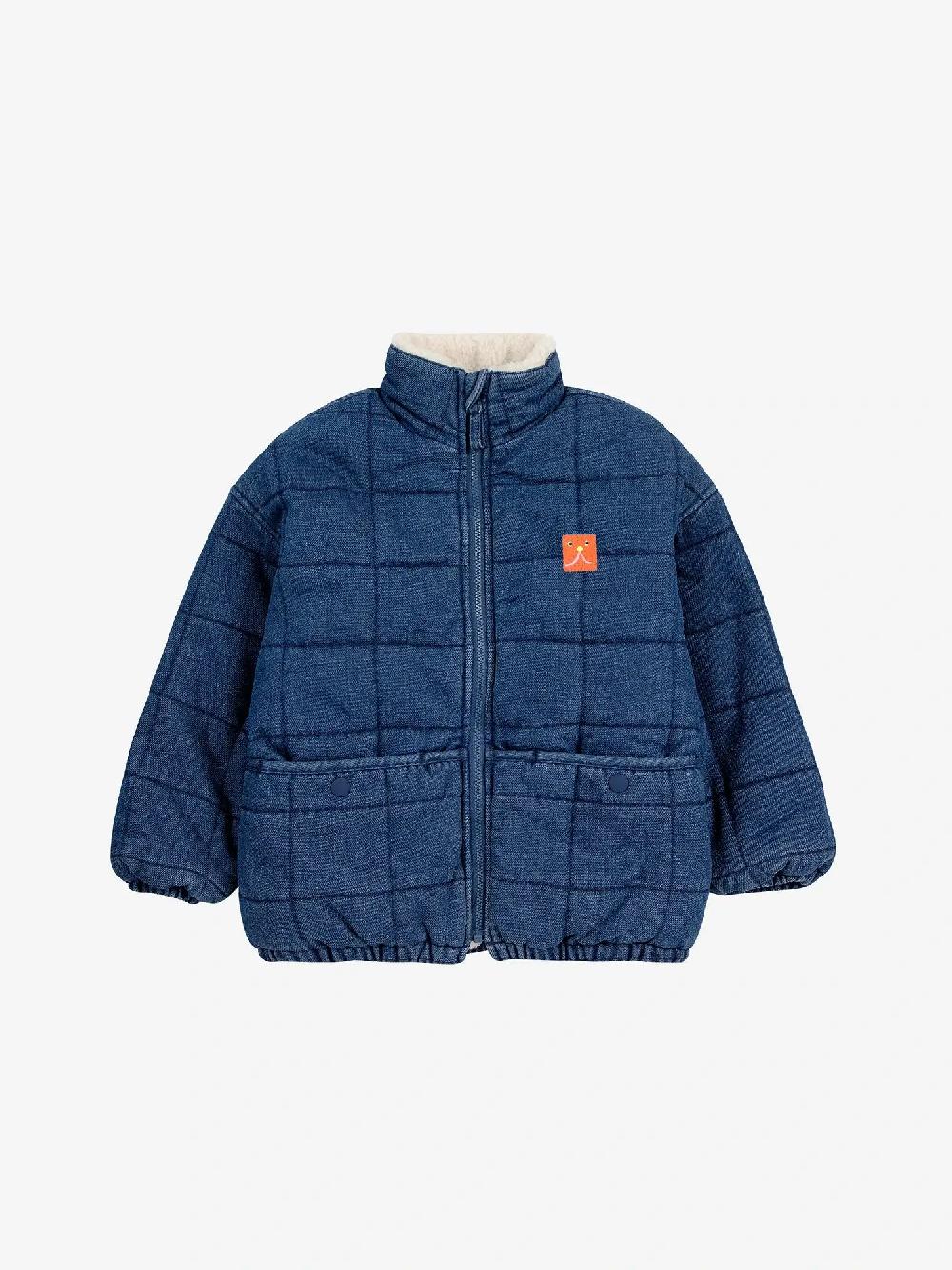 Bobo choses Funny Face denim quilted jacket Ventas relámpago