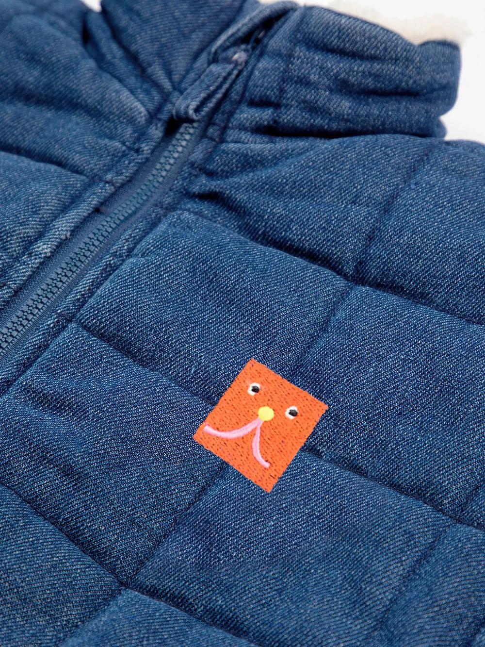 Bobo choses Funny Face denim quilted jacket Ventas relámpago