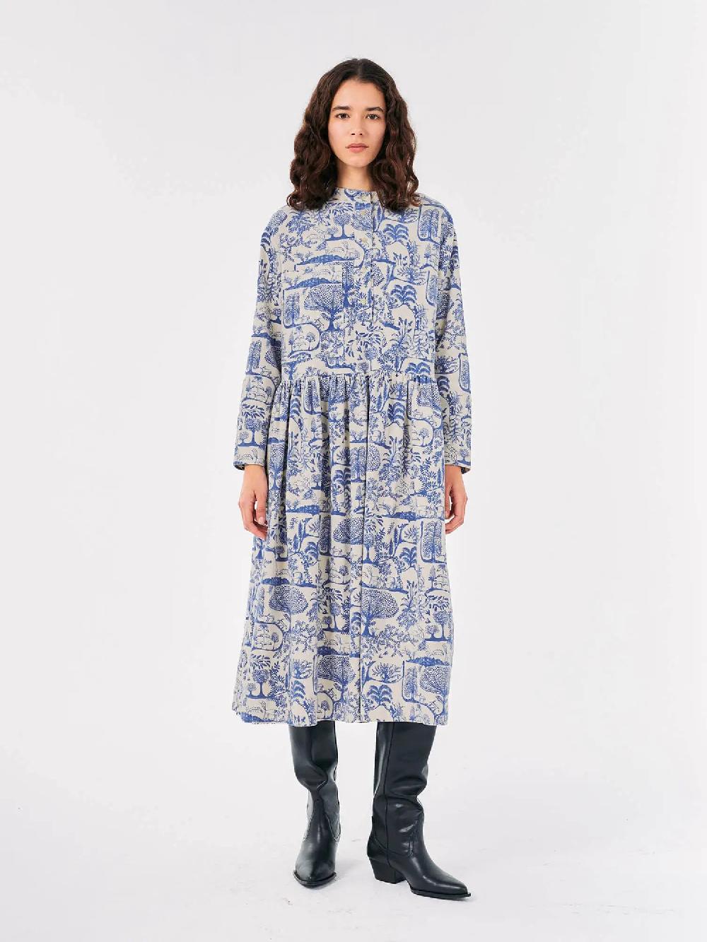Bobo choses Wonderland printed corduroy loose fit dress