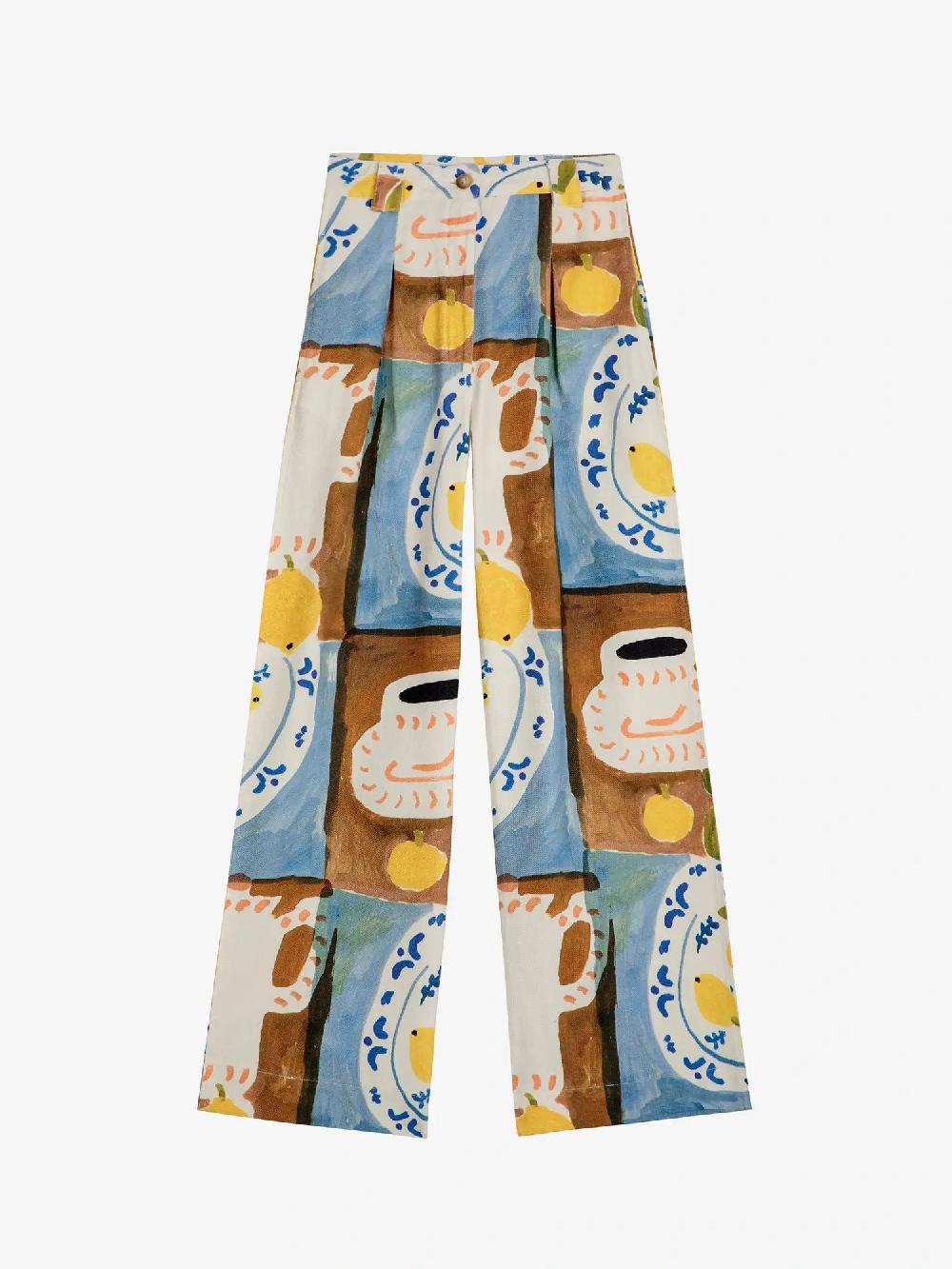 Bobo choses Abstract Tea Time printed wide-leg pleated pant COMPRAR AHORA
