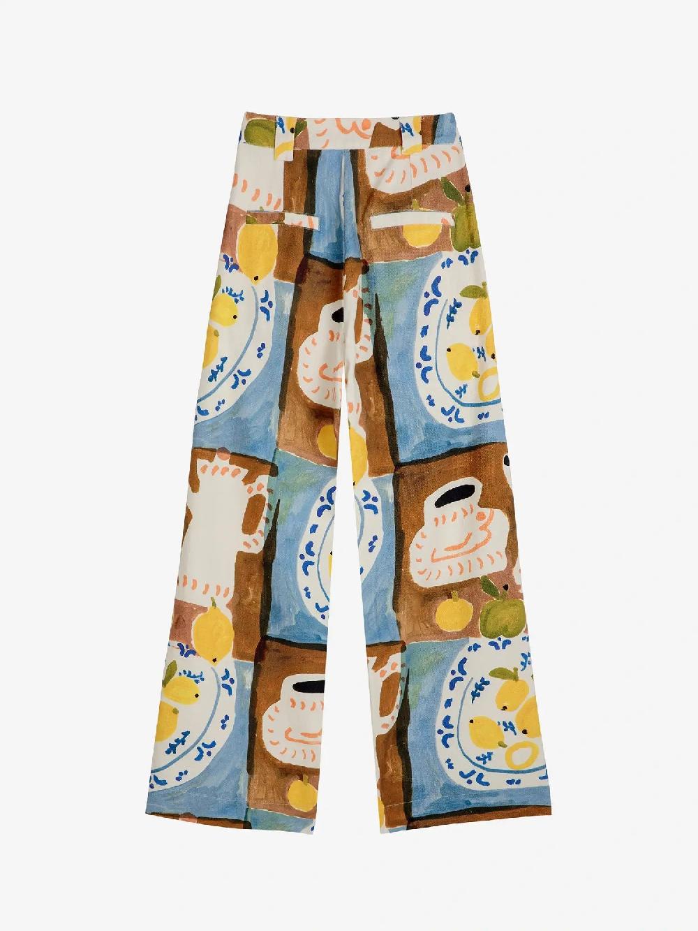 Bobo choses Abstract Tea Time printed wide-leg pleated pant COMPRAR AHORA