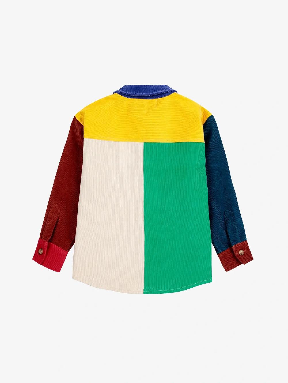 Bobo choses Bobo Square embroidery Color block corduroy shirt Tienda