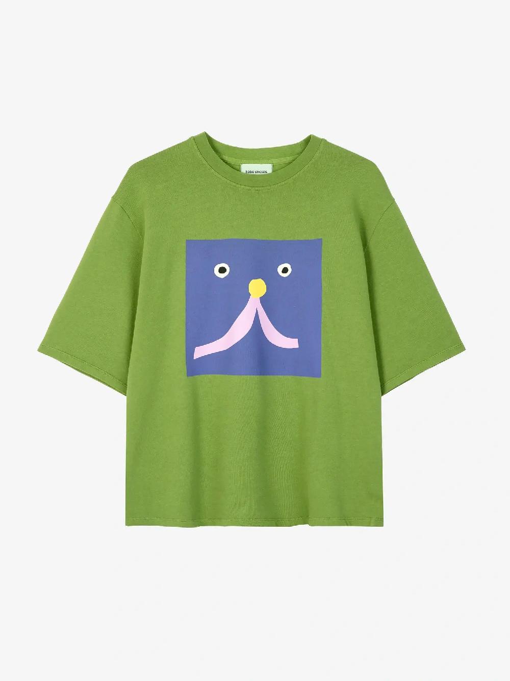 Bobo choses Abstract Cat Smile print T-shirt ÚLTIMAS EDICIONES