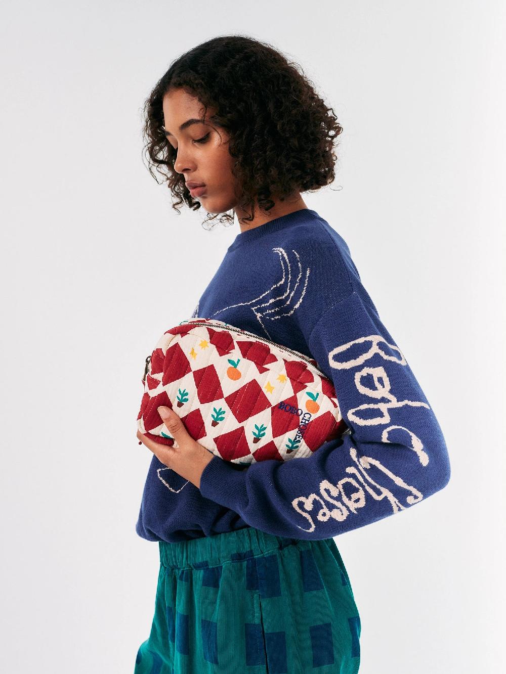 Bobo choses Harlequin printed quilted pouch Solo hoy