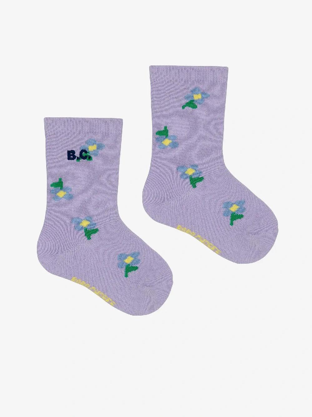 Bobo choses Pansy Flower all over long socks Oferta especial de fábrica