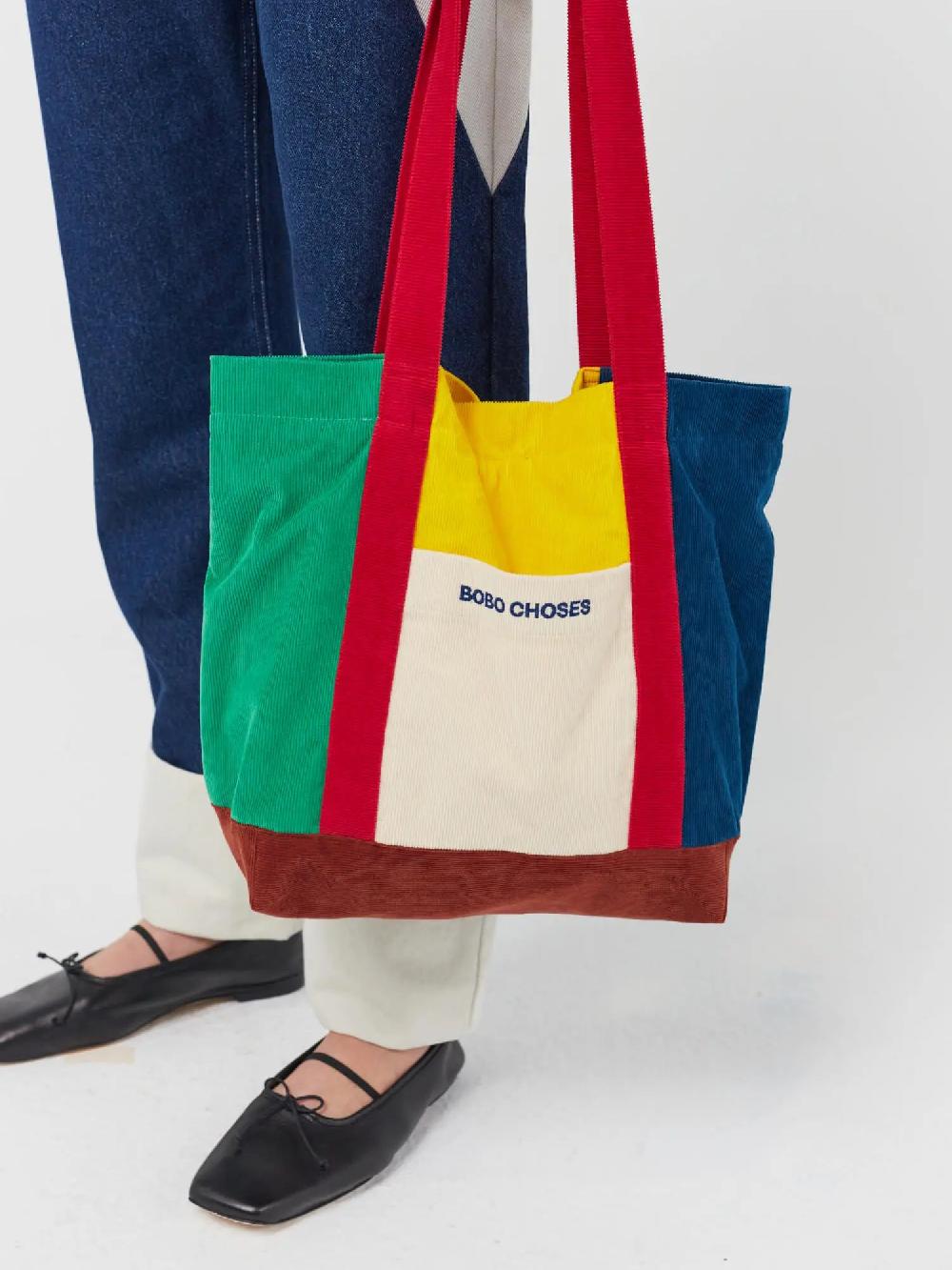 Bobo choses Bobo Choses color squares corduroy bag