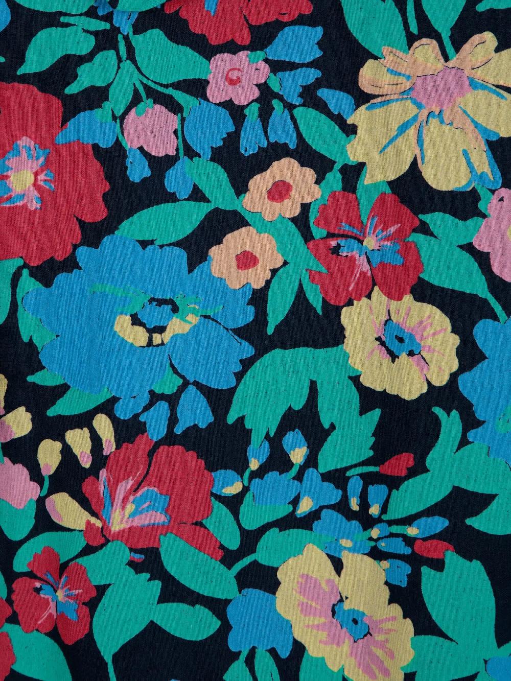 Bobo choses Floral printed frill neck blouse Limitado a 3 días