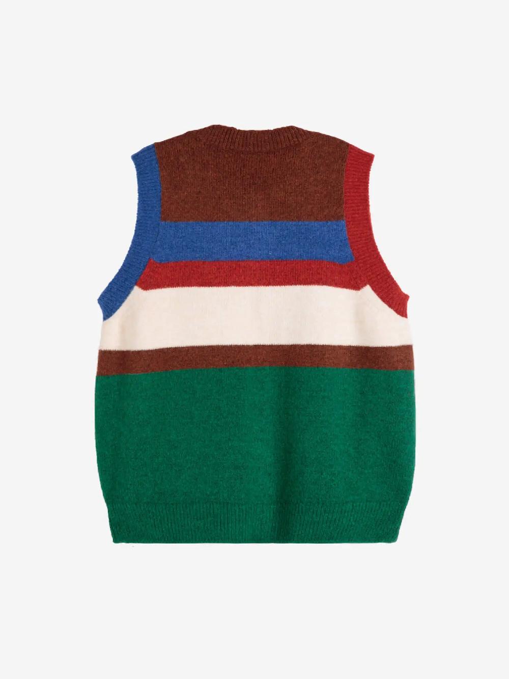 Bobo choses Color block knitted buttoned vest Oferta exclusiva