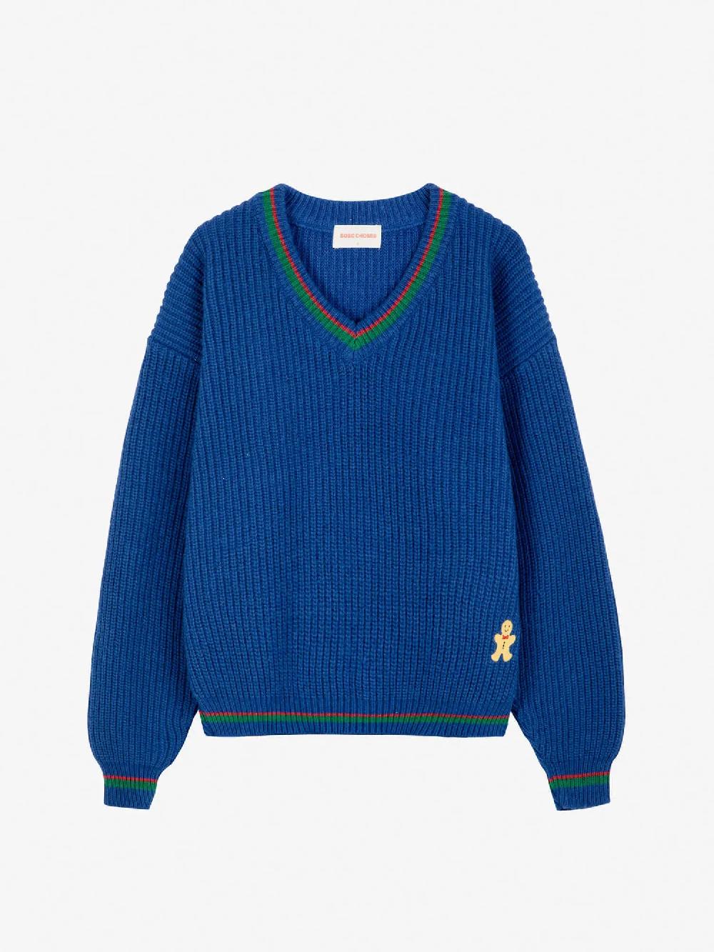 Bobo choses Gingerbread man v-neck jumper Rebajas de fin de temporada