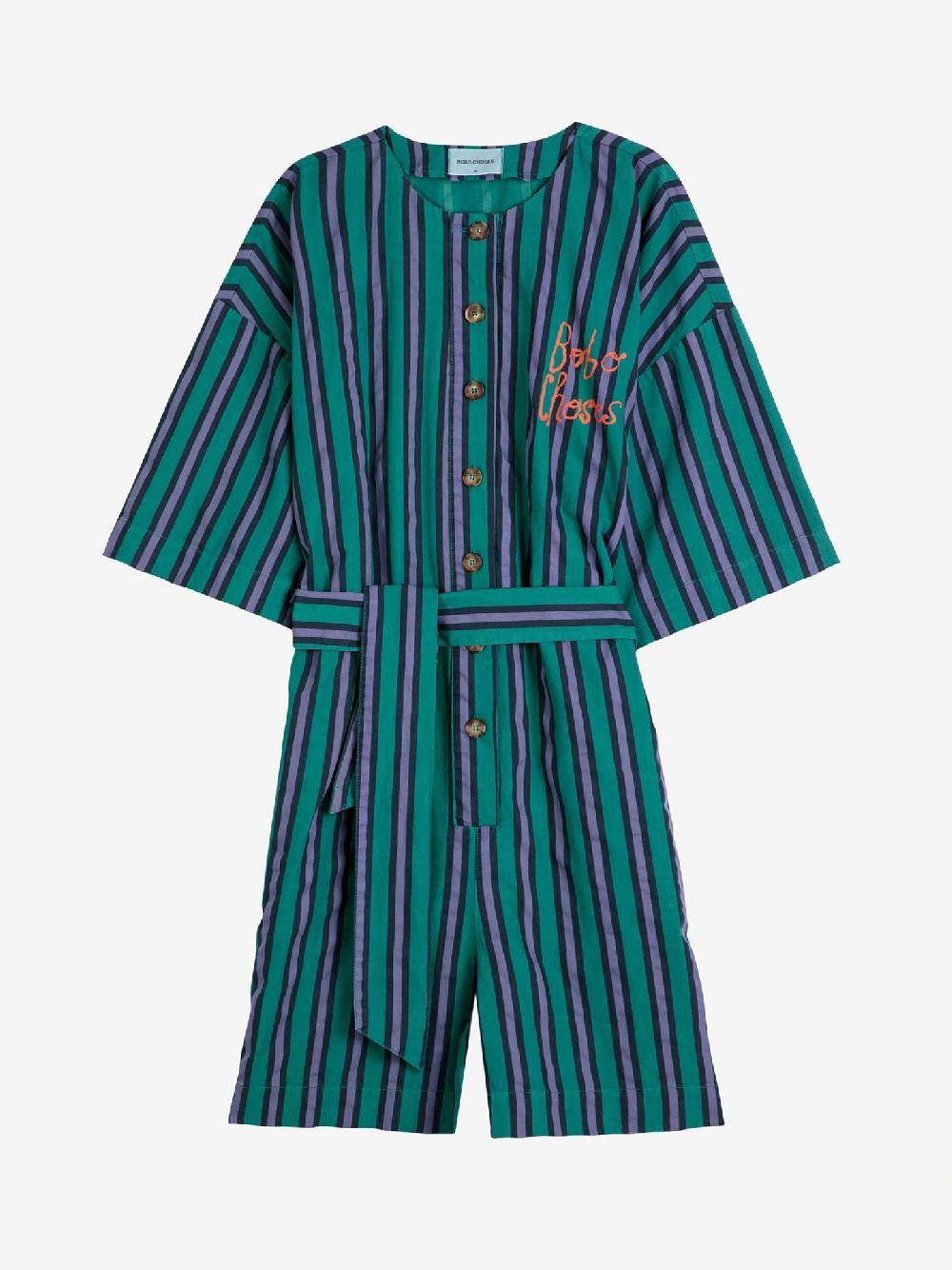 Bobo choses Multi striped buttoned short playsuit Devoluciones gratuitas