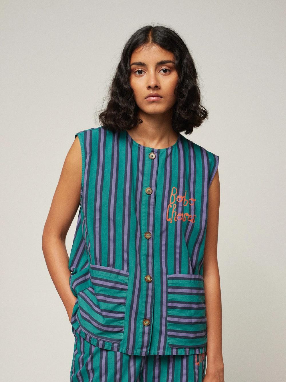 Bobo choses Multi striped sleevesless shirt 2025