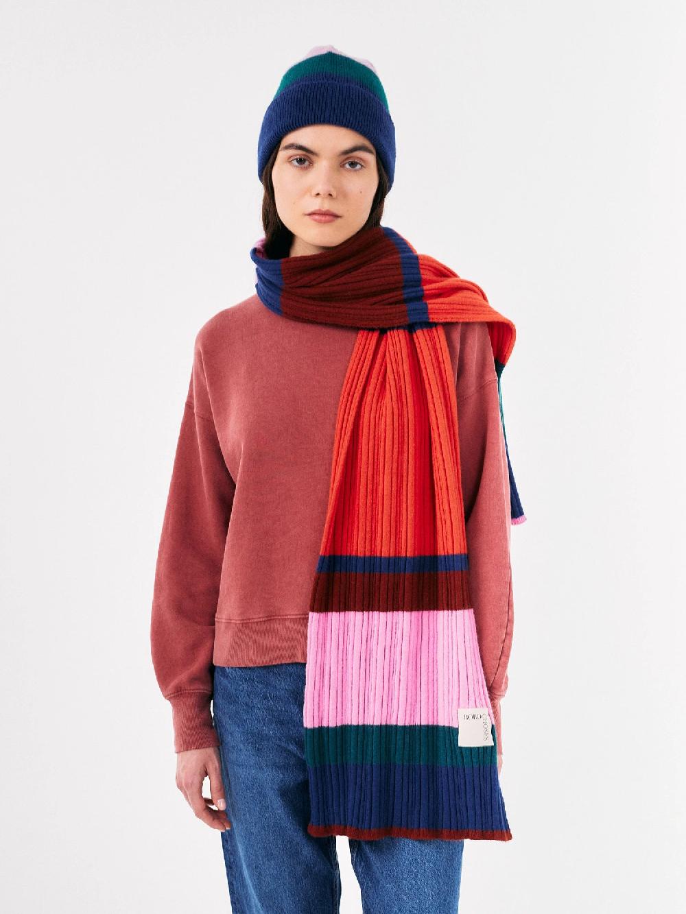Bobo choses Multi stripes knitted scarf Rebajas de fábrica