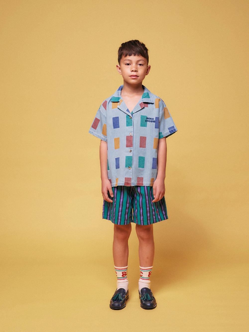 Bobo choses Color Game all over light denim shirt Devoluciones gratuitas