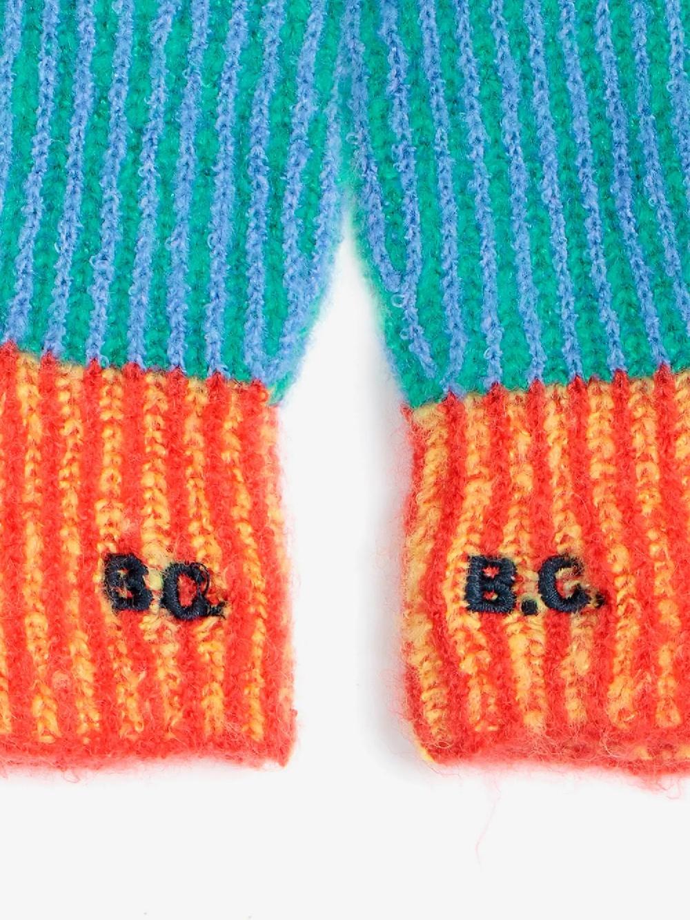 Bobo choses Color Stripes knitted gloves Mejor oferta