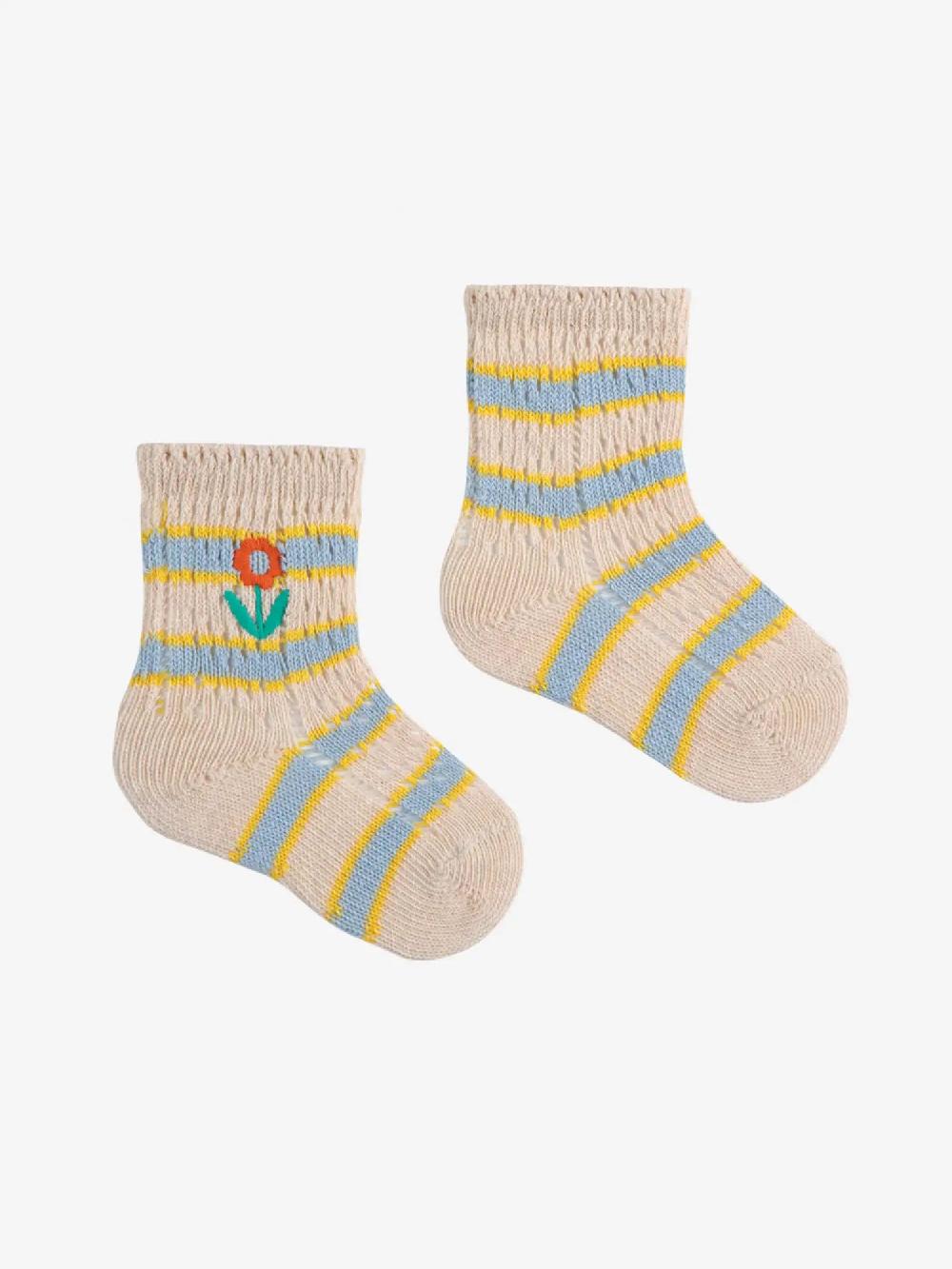 Bobo choses Flower Stripes short socks