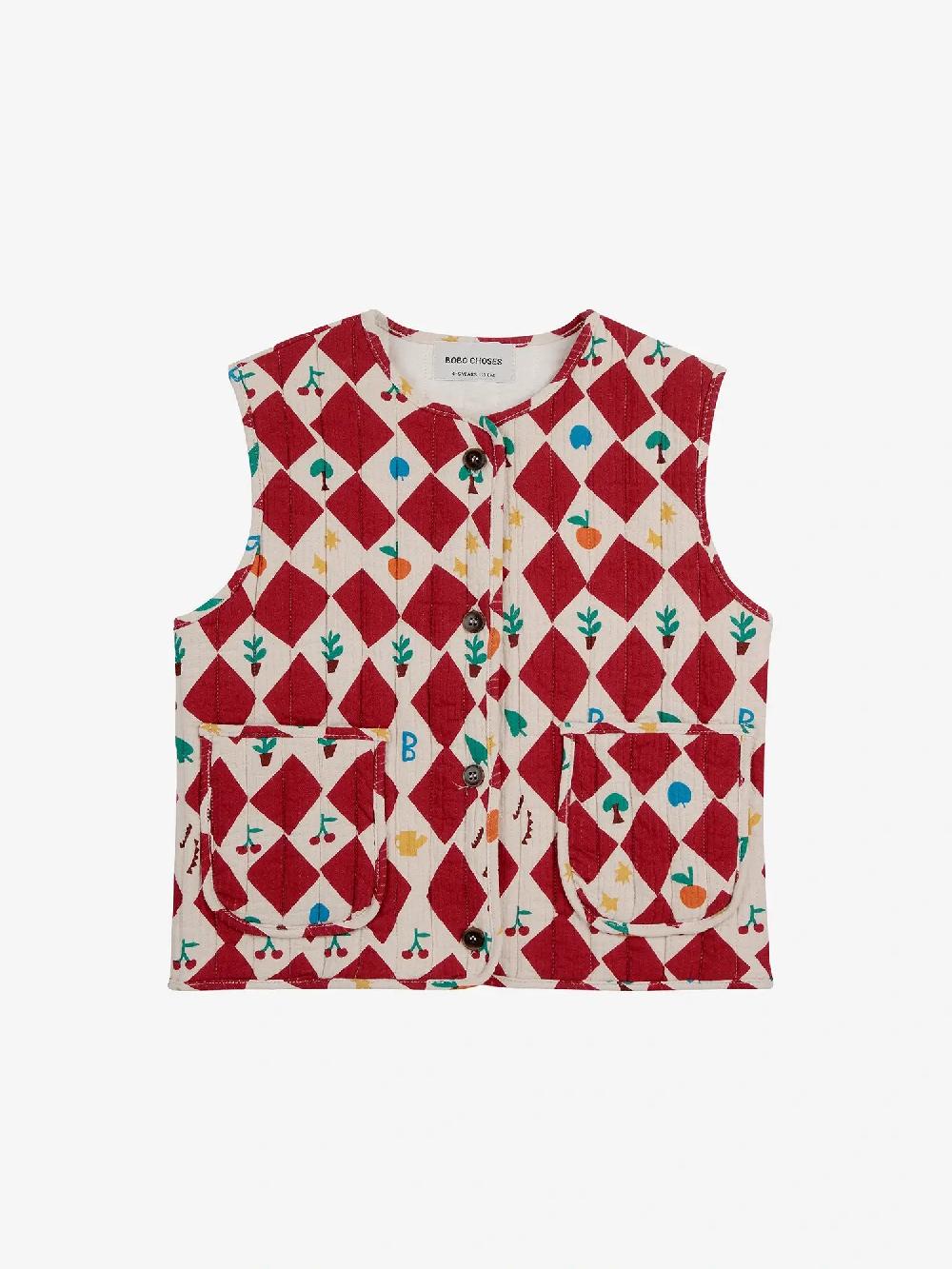 Bobo choses Harlequin all over quilted vest Grandes descuentos