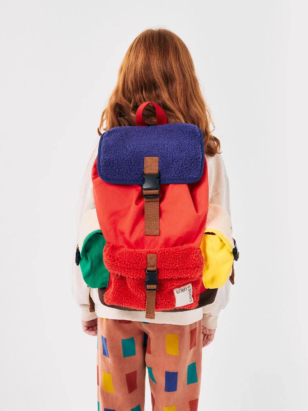 Bobo choses Sheepskin Color Block backpack Ofertas de temporada
