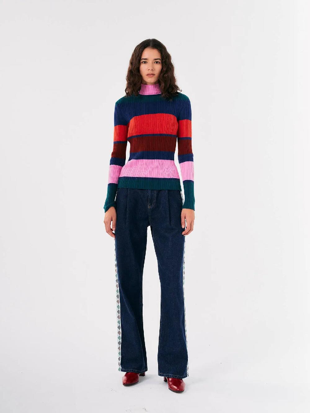 Bobo choses Multi stripes knitted turtle neck Outlet