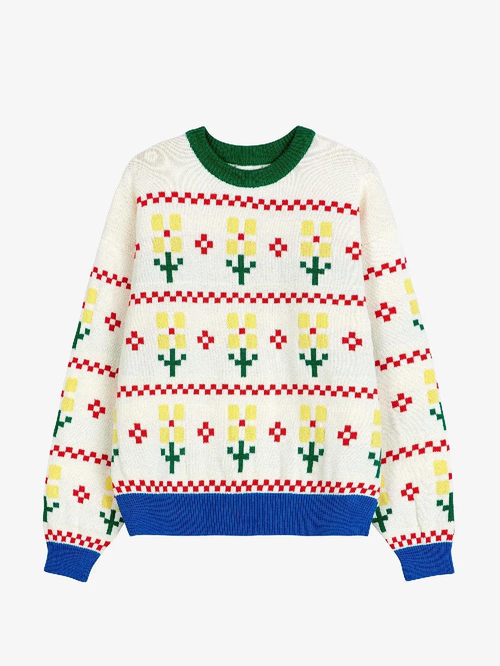 Bobo choses Pixel Flower color block jumper Rebajas