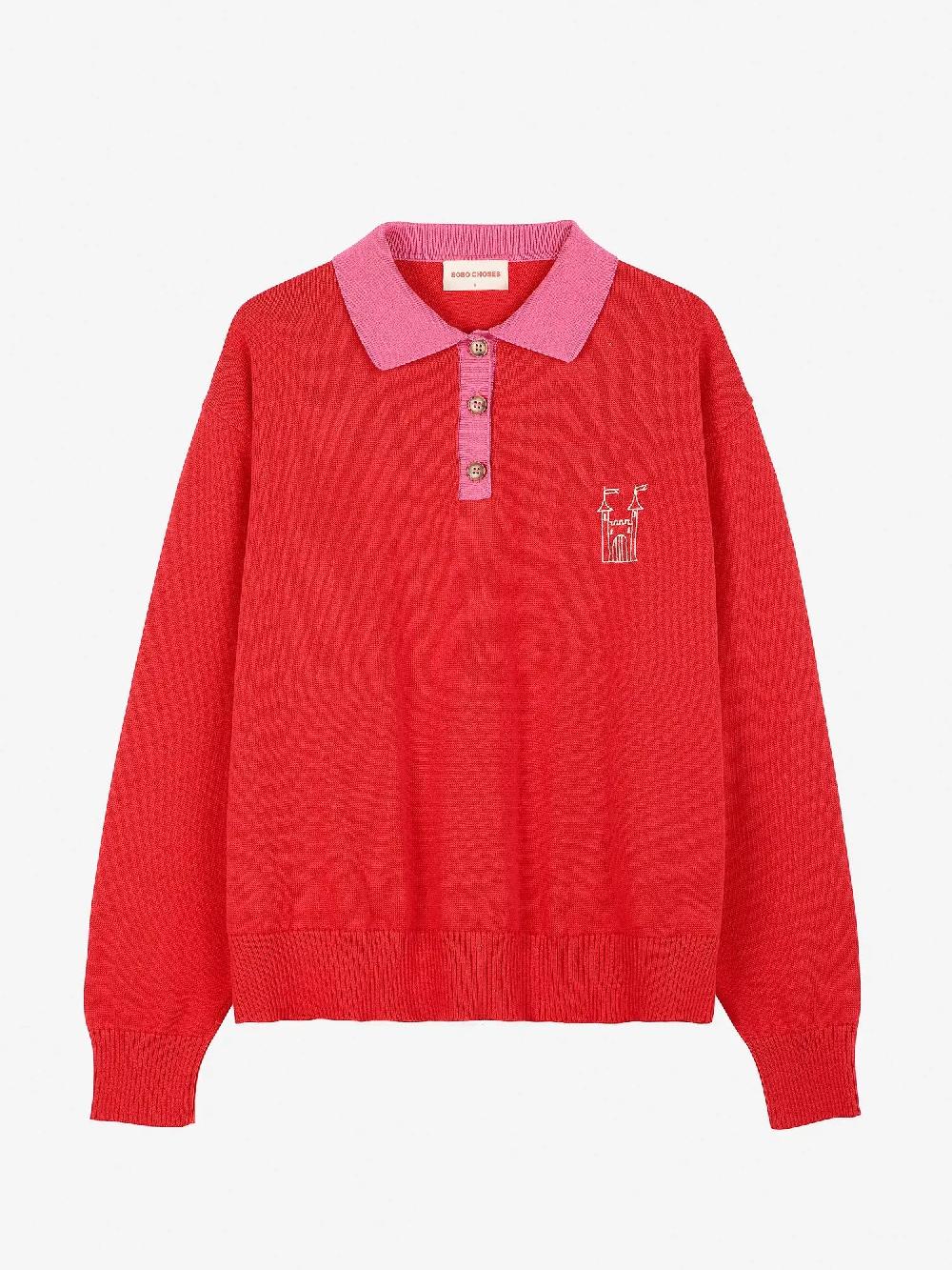 Bobo choses Colour block Faraway Castle polo jumper Venta caliente