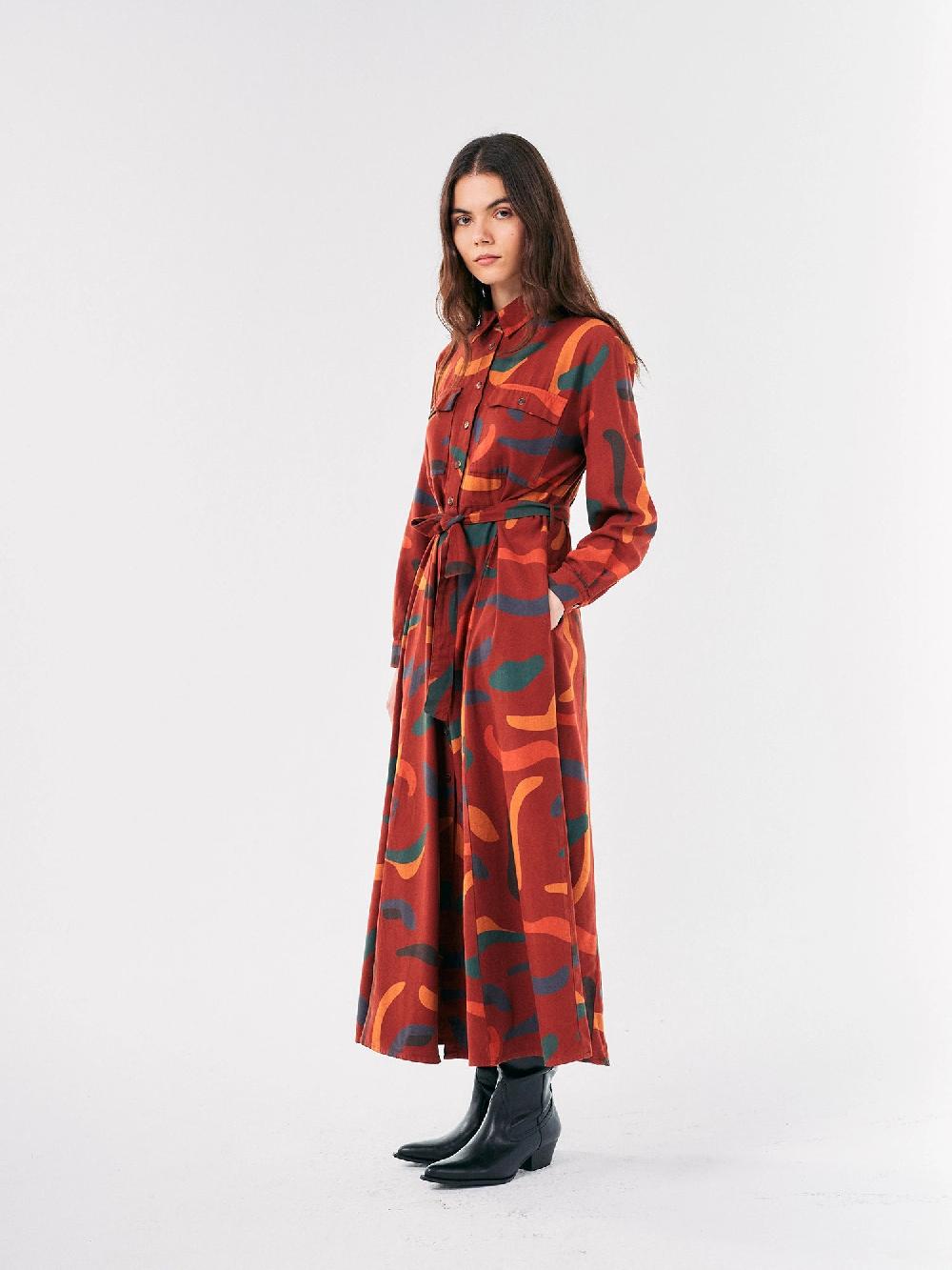 Bobo choses Brushstrokes printed flared long dress En oferta
