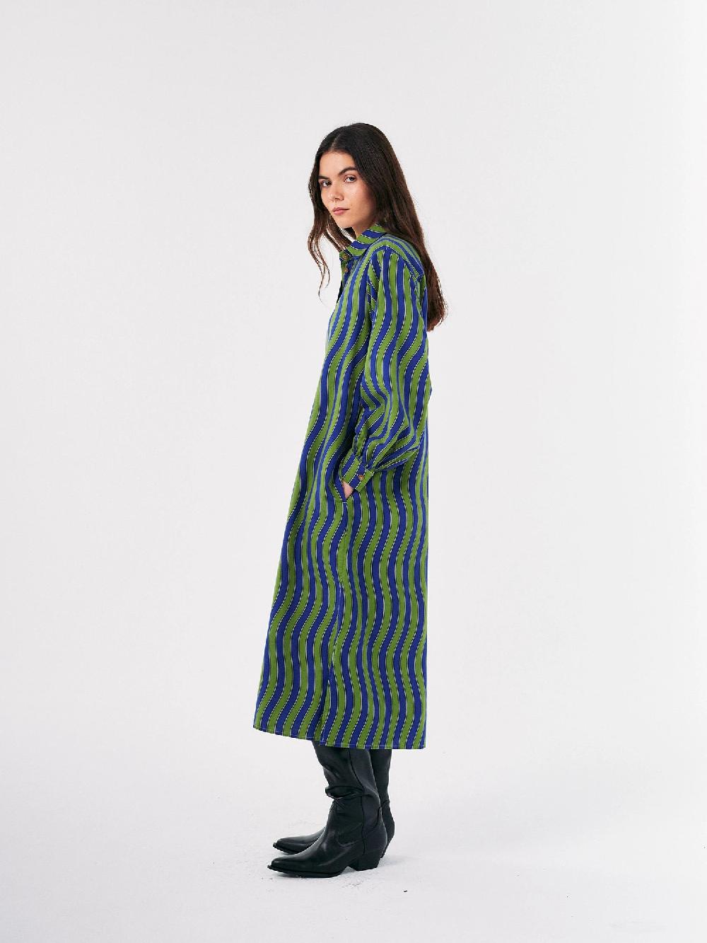 Bobo choses Multicolour Waves printed long shirt dress Rebajas baratas
