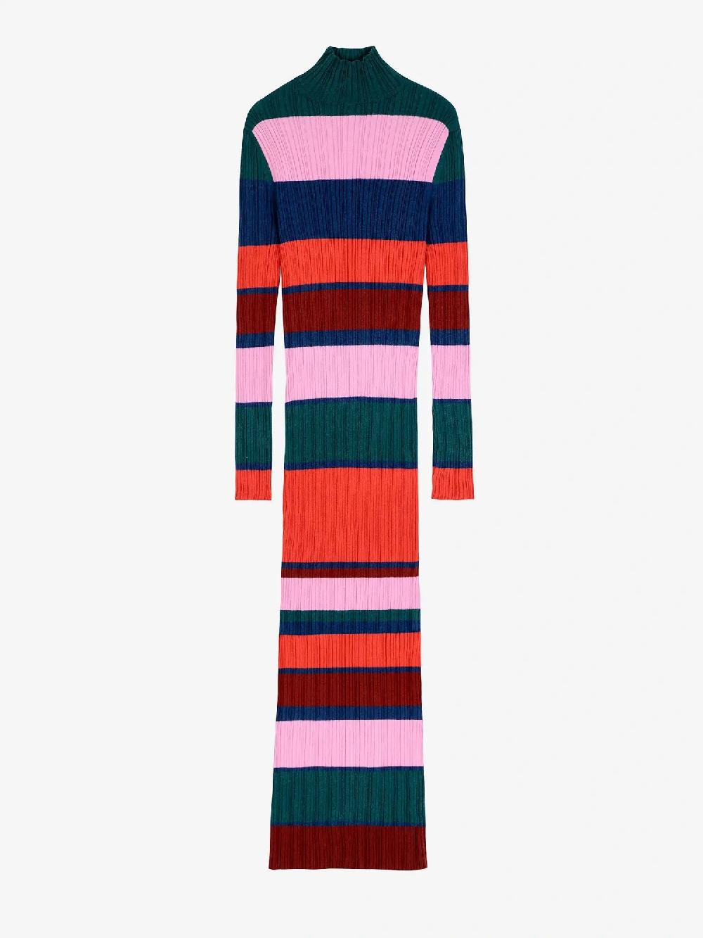 Bobo choses Multicolor striped knitted dress Rebajas de fábrica
