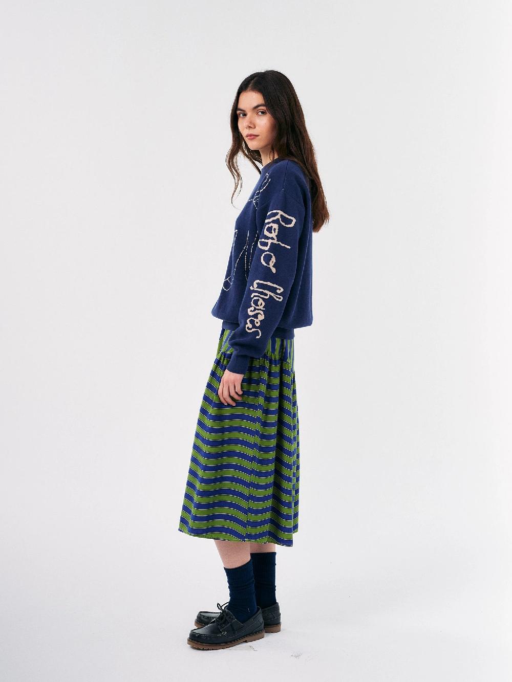 Bobo choses Multicolour Waves printed flared skirt Liquidación