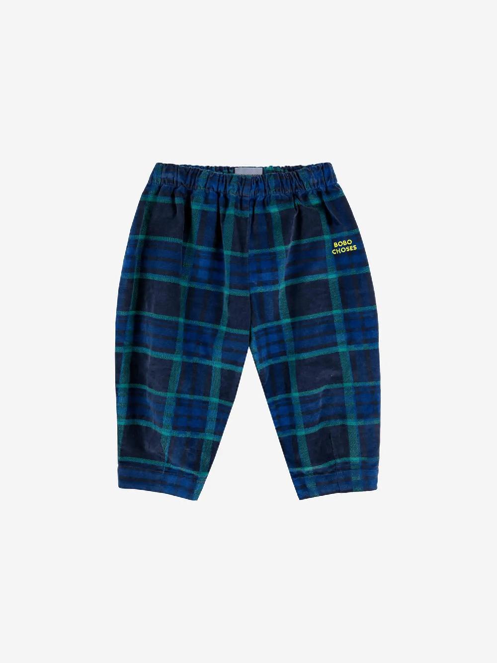 Bobo choses Check BC velvet baggy pants