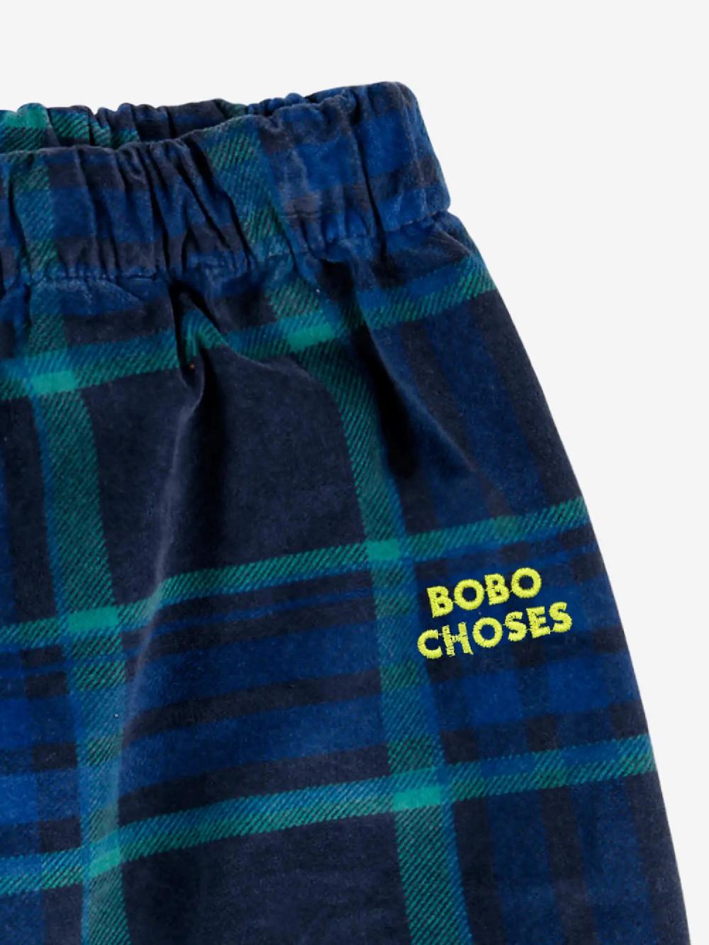 Bobo choses Check BC velvet baggy pants Mejor oferta