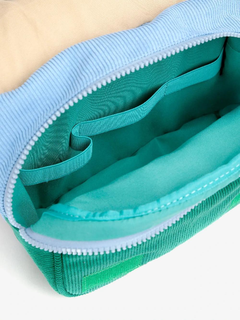 Bobo choses Soft Color Block padded corduroy diaper bag Promoción por tiempo limitado