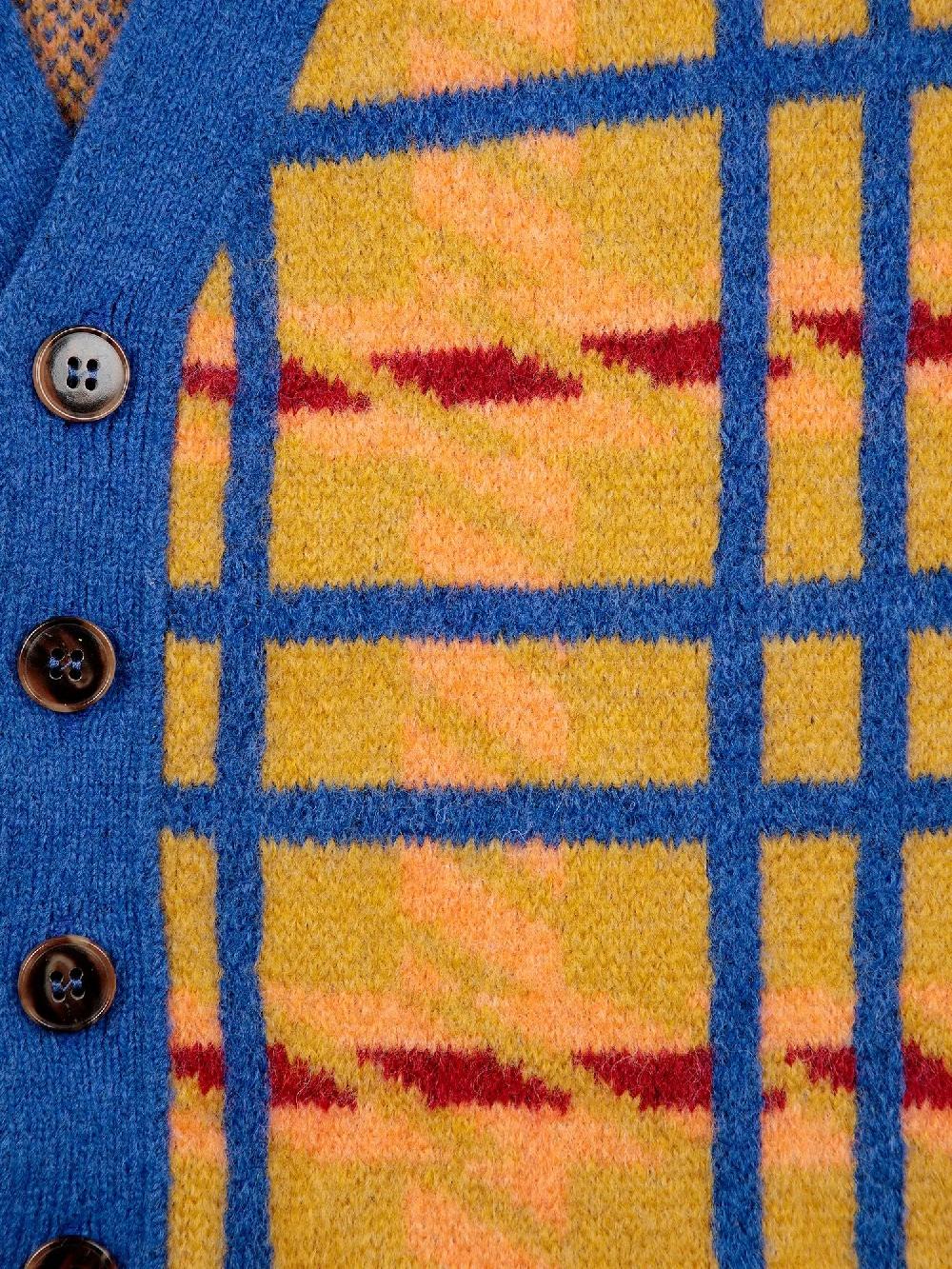 Bobo choses Madras check jacquard crop cardigan En oferta