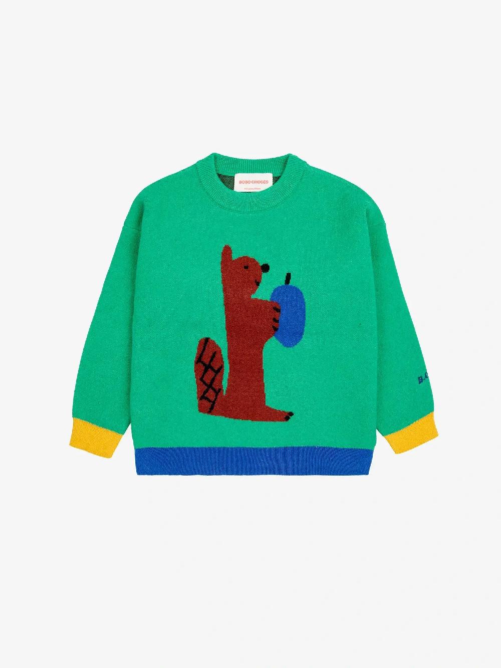 Bobo choses Hungry Squirrel jacquard jumper Descuento por venta flash