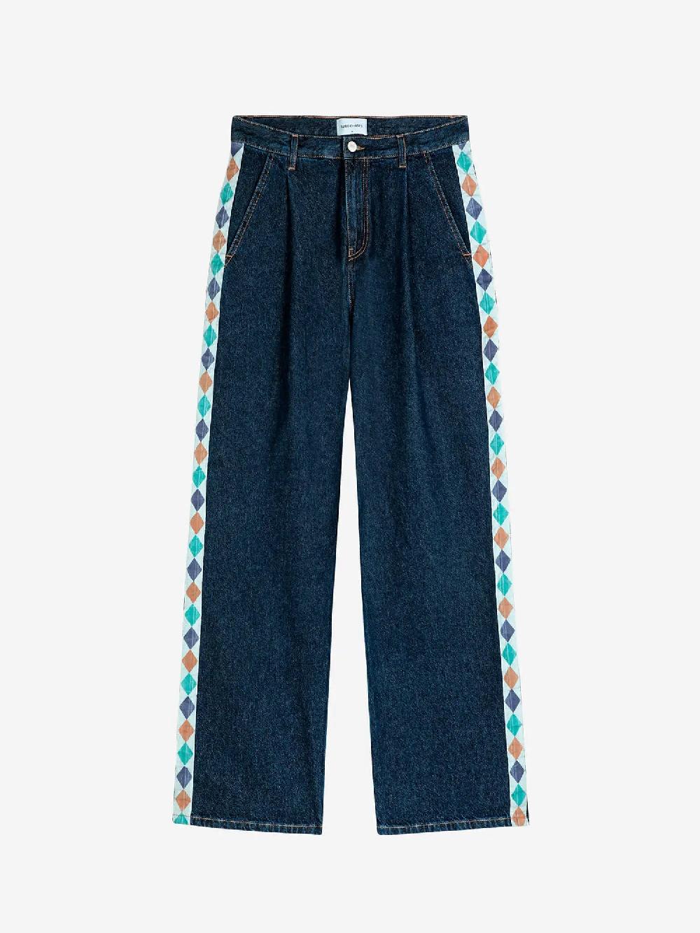 Bobo choses Embroidered denim pleated jeans Gran oferta