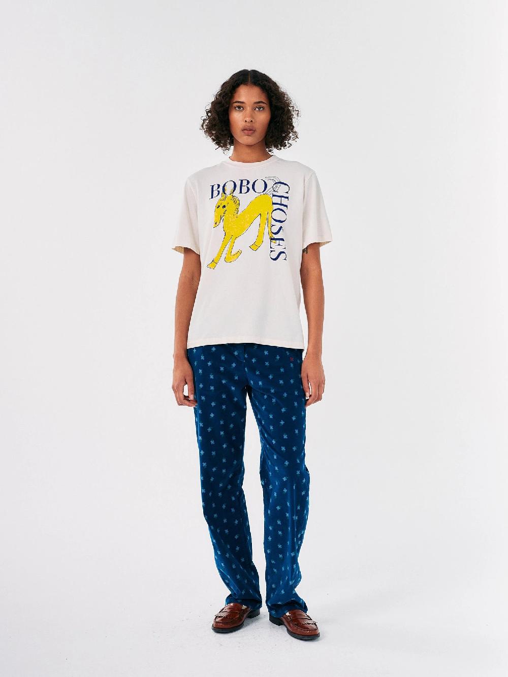 Bobo choses Floral printed velvet pants Rebajas de fábrica