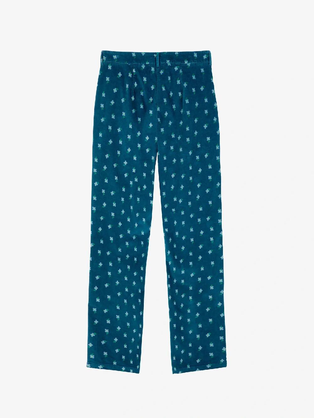 Bobo choses Floral printed velvet pants Rebajas de fábrica